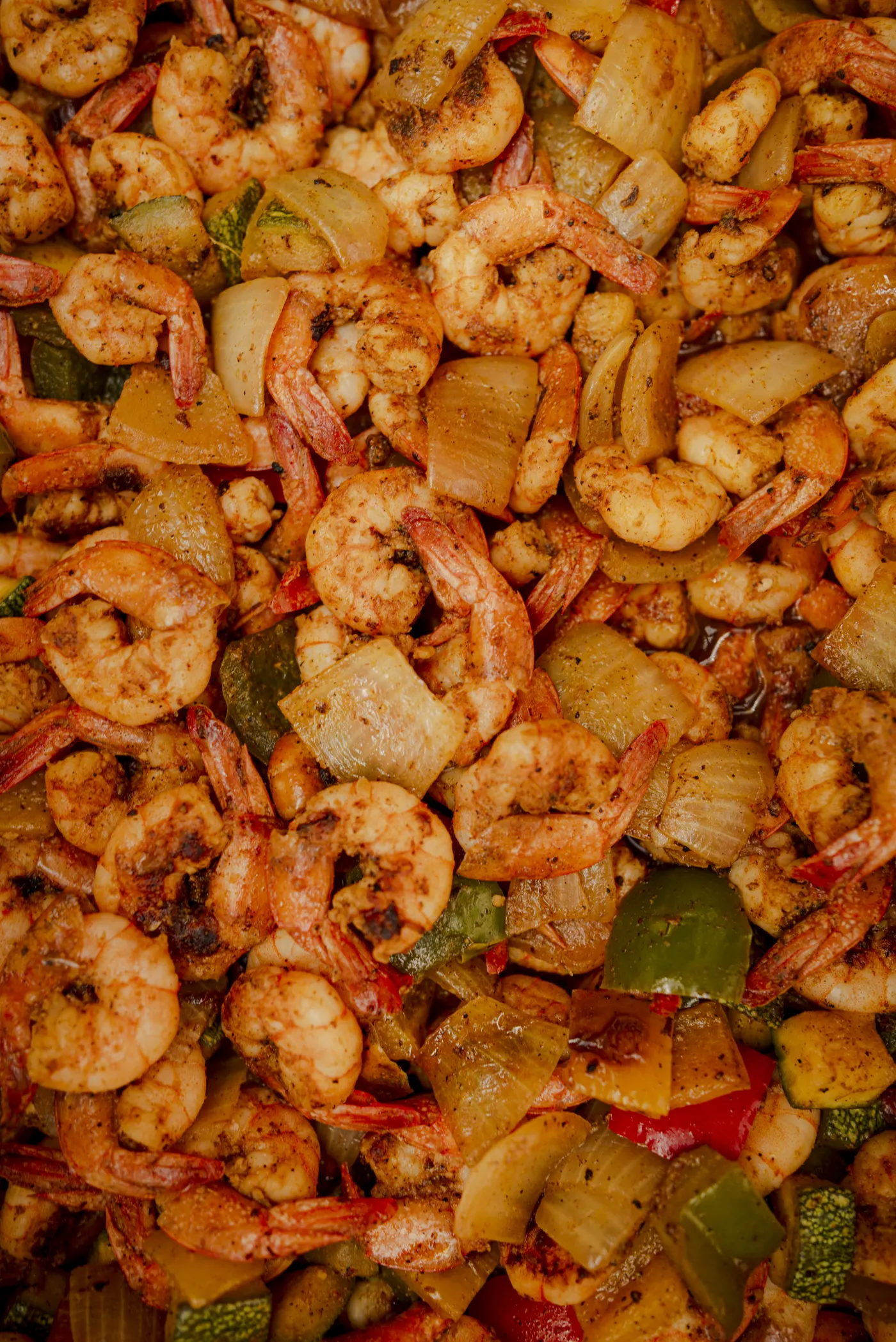 Tandoori shrimp with vegetables