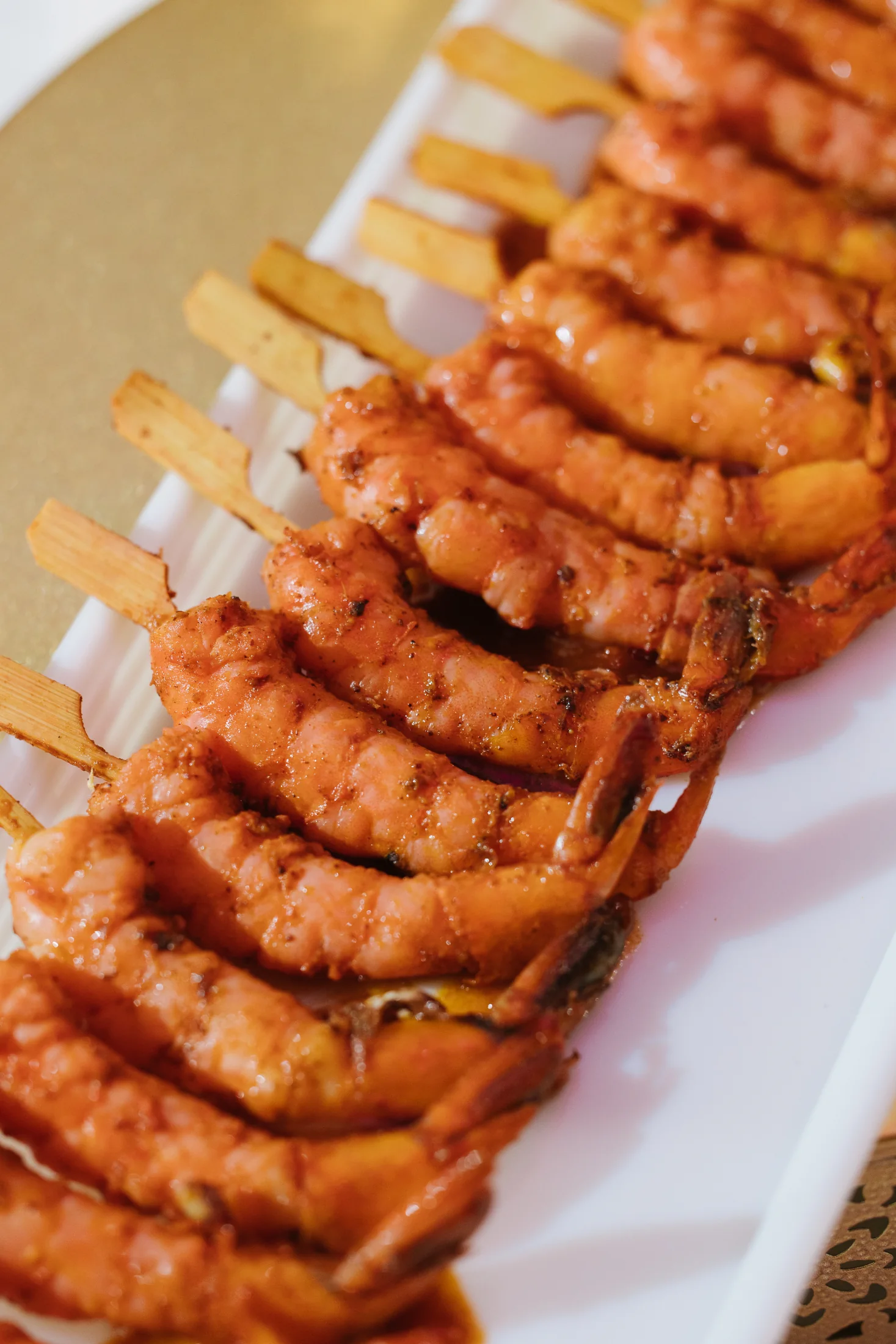 Tandoori shrimp skewers